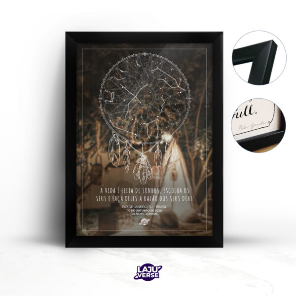 Quadro Mapa das Estrelas com Foto