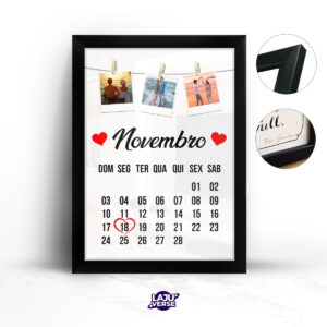 Quadro Com Foto e Data De Namoro