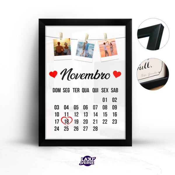 Quadro Com Foto e Data De Namoro