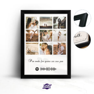 Quadro Com Fotos e Spotify