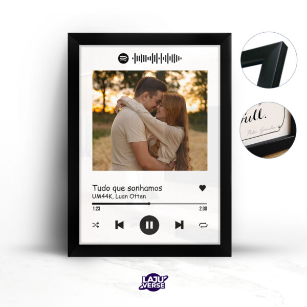Quadro Com Música Spotify