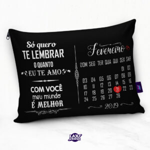 Almofada Calendário Com Frase