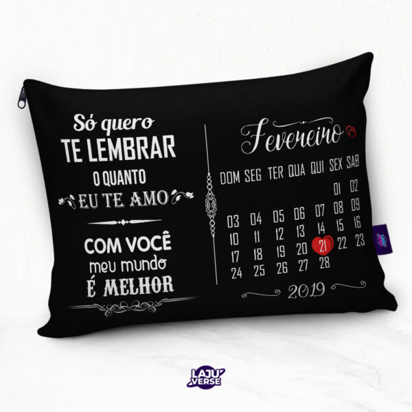 Almofada Calendário Com Frase