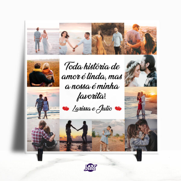 Azulejo De Amor Com Fotos E Frase