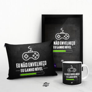 Kit Gamer Eu Não Envelheço Eu Ganho Nível
