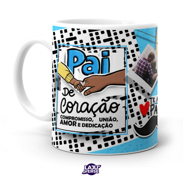 Caneca Pai de Coração Com Fotos