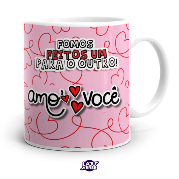 Caneca Eternos Namorados Fundo Rosa