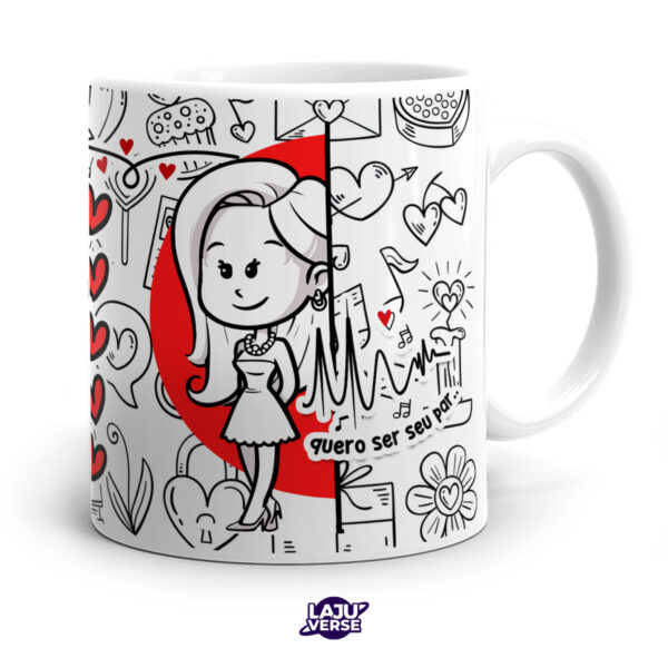 Caneca Quero Ser Seu Par