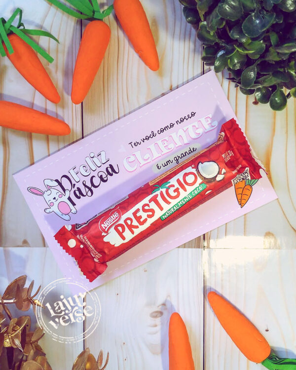 Cartao Chocolate Prestígio Pascoa