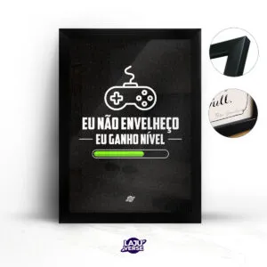 Quadro Eu Não Envelheço, Eu Ganho Nível