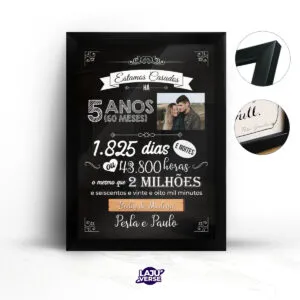 Quadro Bodas de Madeira